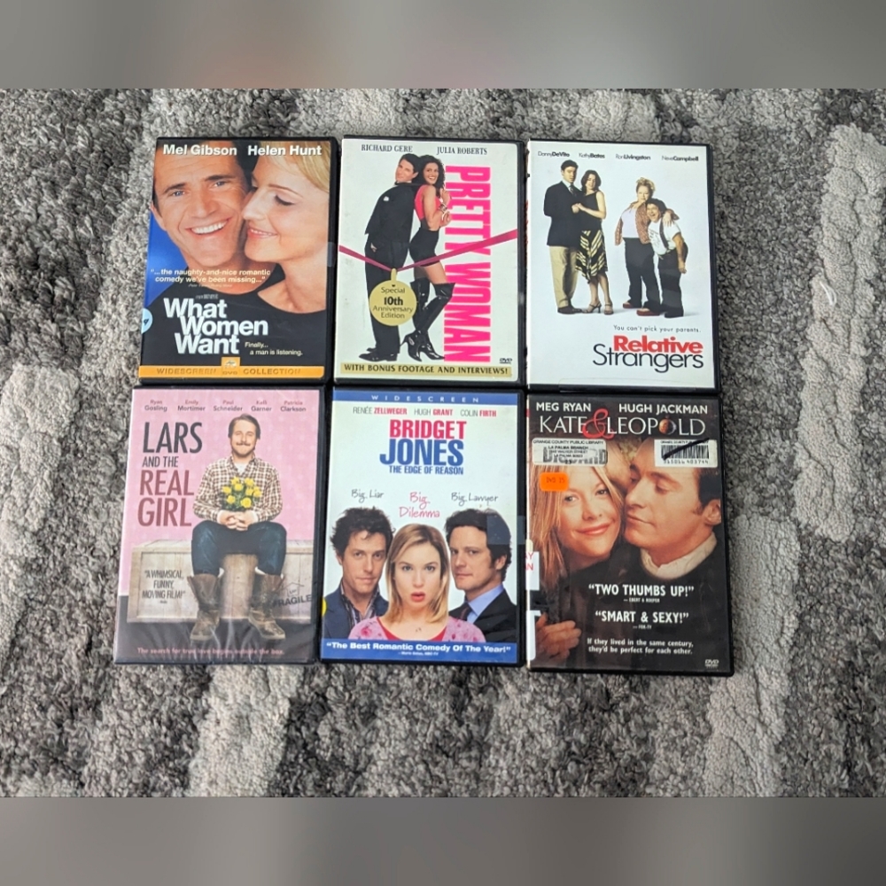 6 Rom-Com's DVD'S